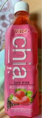Chia Seed Drink & Strawberry Juice