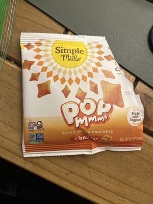 Pop Mms Baked Snack Crackers Cheddar