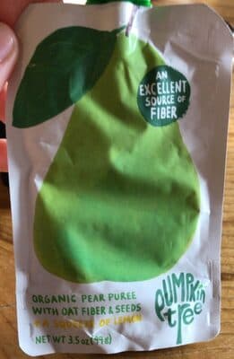 Organic Pear Puree With Oat Fiber & Seeds + A Squeeze Of Lemon