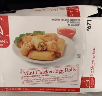 Mini chicken egg rolls