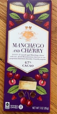Manchego and cherry dark chocolate