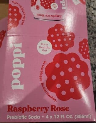 Poppi Raspberry Rose Prebiotic Soda