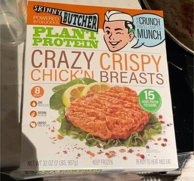 Crazy Crispy Chick’n Breast package certified vegan