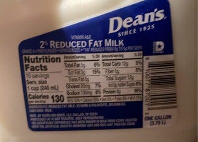 Reduced Fat Milk