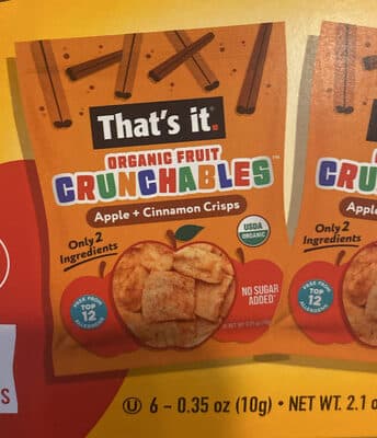 Organic Fruit Crunchables Apple + Cinnamon Crisps