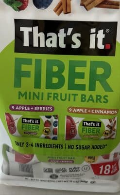 Fiber Mini Fruit Bars Apple + Berries