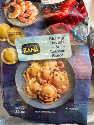 Shrimp Ravioli & Lobster Sauce