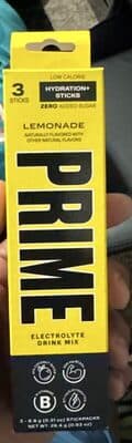 Prime Hydration Stick Lemonade Flavor