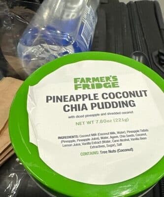 Farmer's Fridge Pineapple Coconut Chia Pudding
