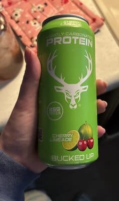 Cherry limeade protein soda pop