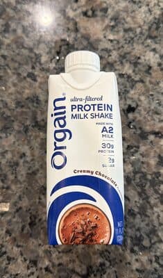 Ultra filtered protein milk shake A2
