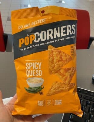 Spicy Queso Popped-Corn Snack