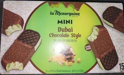 Mini Dubai Chocolate Ice Cream Sandwich