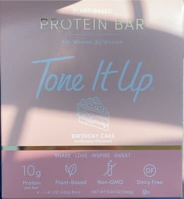 Plant-Based Protein 10 G Bars, Birthday Cake