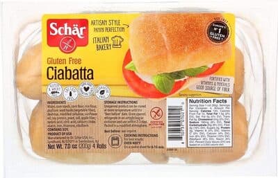 Schar Gluten Free Ciabatta Rolls