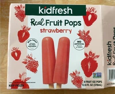Strawberry Real Fruit Ice Pops