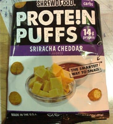 Sriracha Cheddar Flavored Protein Puffs