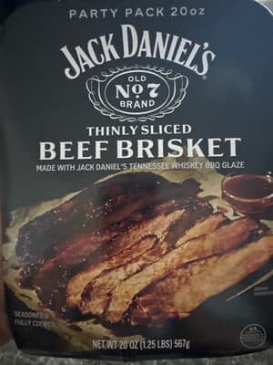 Seasoned & Fully Cooked Thinly Sliced Beef Brisket with Jack Daniel's BBQ Sauce