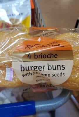 Sesame Seed Brioche Burger Buns