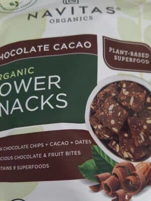 Chocolate Cacao Organic Power Snacks