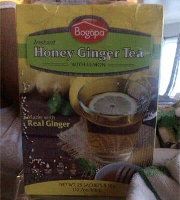 Instant honey ginger tea with lemon