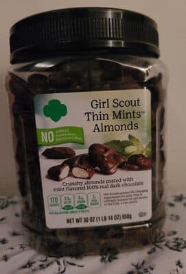 Thin mint almonds