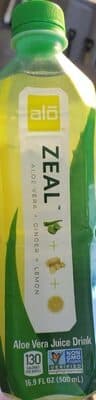 Zeal Ginger + Lemon Aloe Vera Juice Drink
