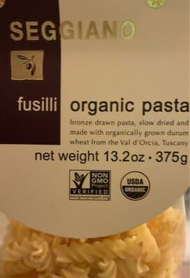Organic Fusilli Pasta
