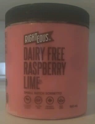 Dairy Free Raspberry Lime Sorbetto