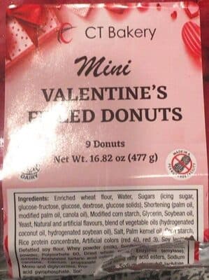 Mini Valentines Filled Donuts