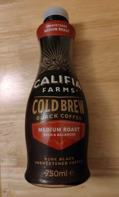 Cold brew black coffee medium roast