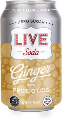 Ginger Flavored Soda with Probiotics
