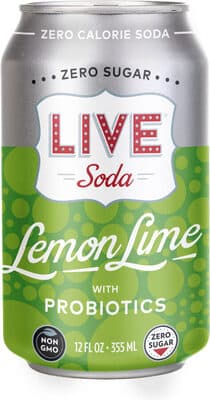 Lemon Lime Flavored With Probiotics Soda