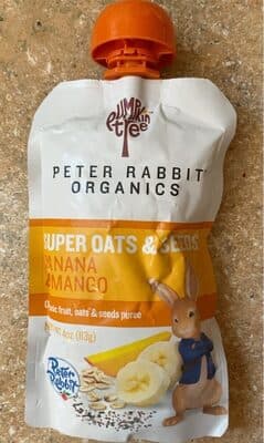 Banana & Mango Super Oats & Seeds Organic Fruit, Oats & Seeds Puree