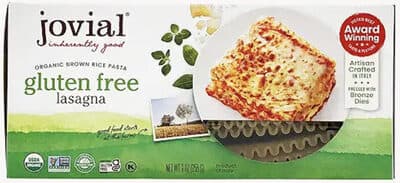 100% Organic Brown Rice Gluten Free Pasta, Lasagna