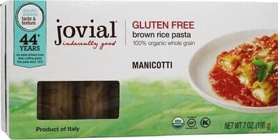 Manicotti 100% Organic Brown Rice