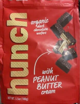 Organic Dark Chocolate Wafers with Peanut Butter Cream