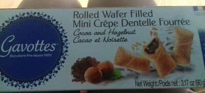 Rolled Wafer Filled Cocoa and Hazelnut