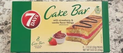 Strawberry & Vanilla Flavor Fillings Cake Bars