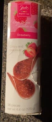 Crispy Belgian chocolate thins Strawberry