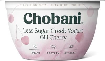 Gili Cherry Less Sugar Low Fat Greek Yogurt