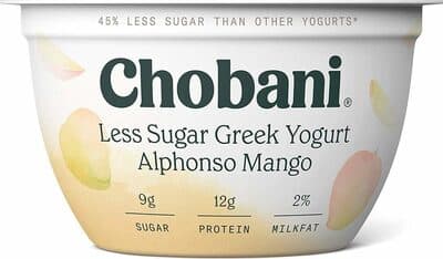 Low-Fat Blended Greek Yogurt, Alphonso Mango