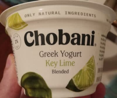 Low-Fat Greek Yogurt Blended With Key Lime