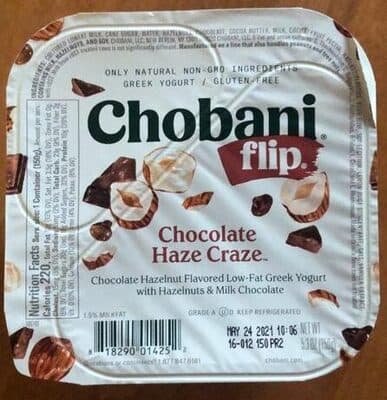 Chocolate Hazelnut Flavored Low-Fat Greek Yogurt With Hazelnuts & Milk Chocolate
