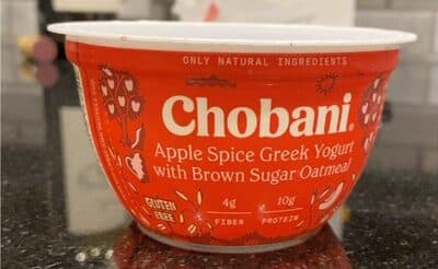 Apple Spice On The Bottom Low-Fat Greek Yogurt With Brown Sugar Oatmeal