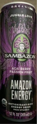 Acai Berry Passion Fruit Organic Jungle Love Antioxidant Rich Energy Drink
