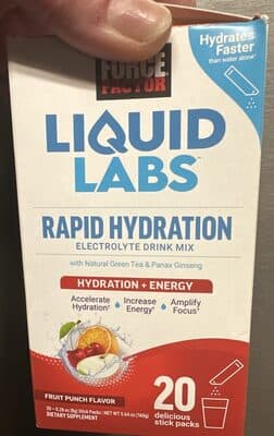 Liquid Labs Rapid Hydration Electrolytes Energy Fruit Punch