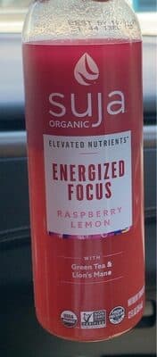Raspberry Lemon Energized Focus Nutrient Enhanced Fruit Juice Drink