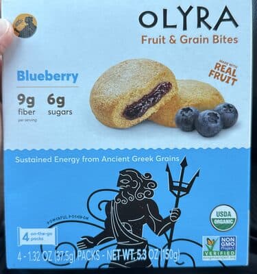 Fruit and grain bites blueberry