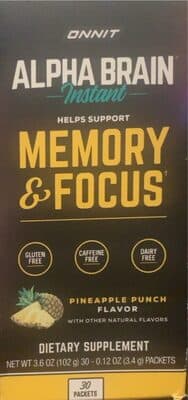 Alpha Brain Instant Memory And Focus Pineapple Punch